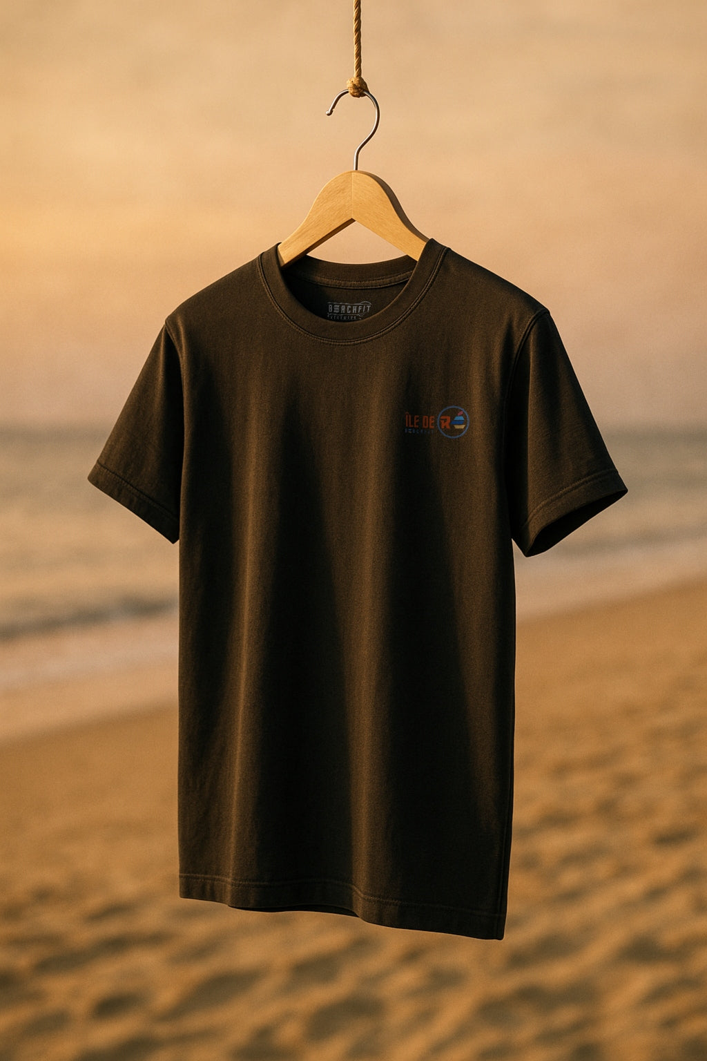 T-shirt Casual Noir - Ile de Ré