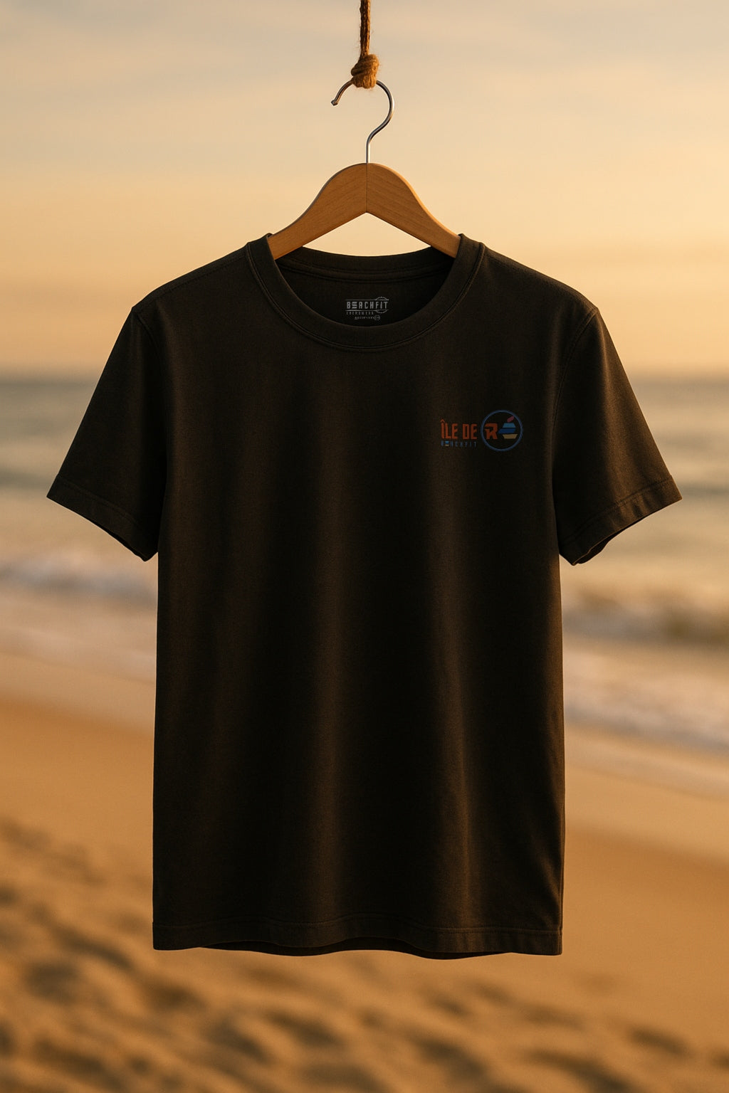 T-shirt Casual Noir - Ile de Ré
